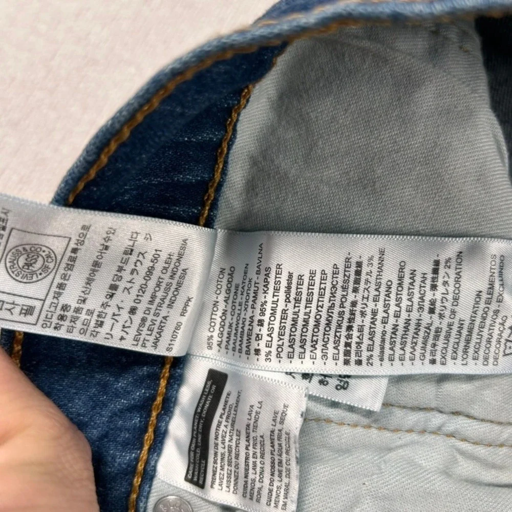 Levis 505 Jeans Mens 40x32 Regular Denim Blue Straight Leg Pants Classic Minimal